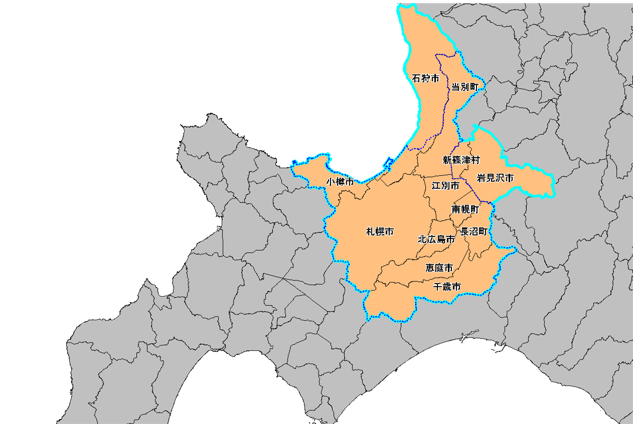 第5回道央都市圏PT調査対象市町村