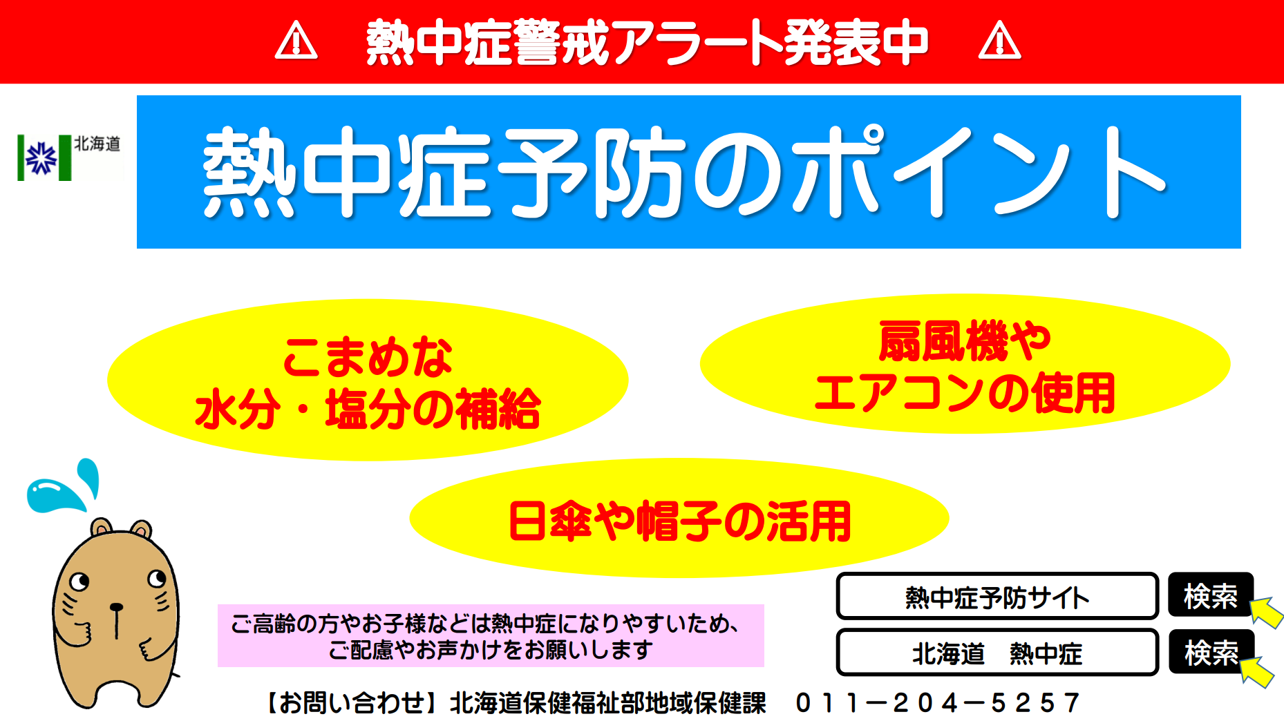 熱中症予防のポイント(警戒アラートにあわせたver.) (PNG 325KB)