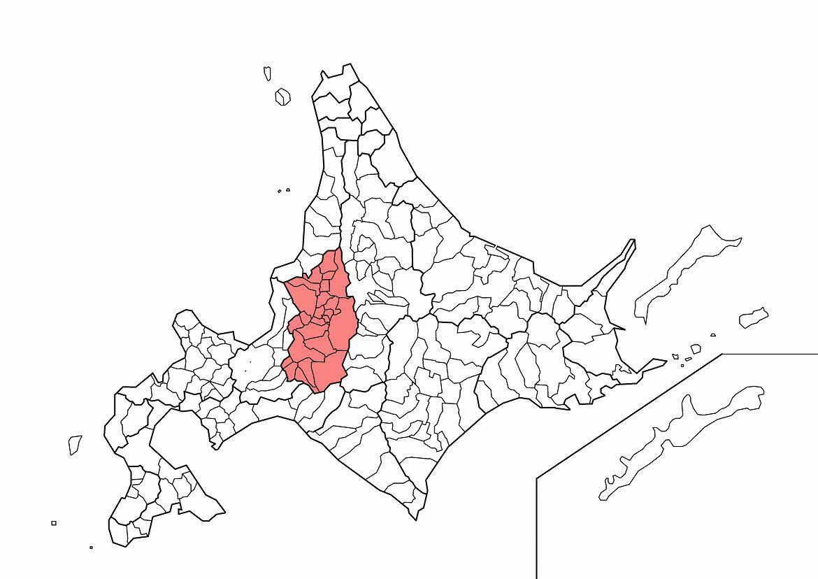 北海道地図（空知）